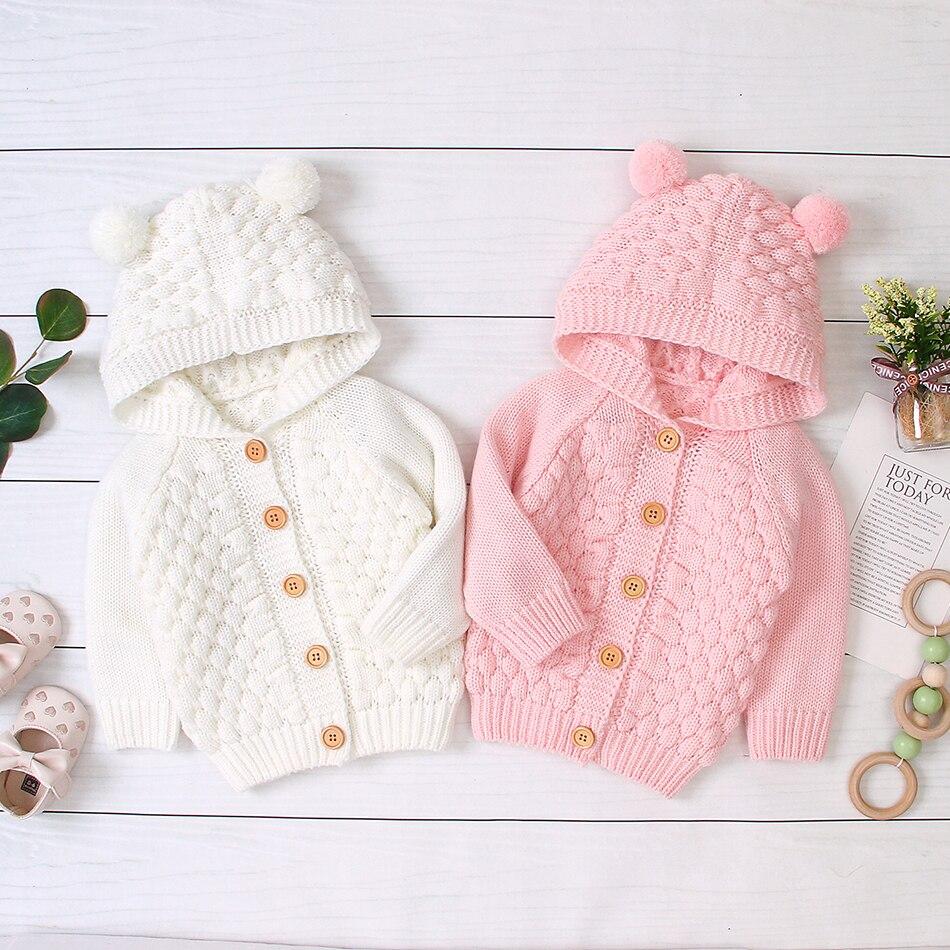 Baby Boy Girls Autumn Knitted Sweater Warm Soft Coats Outerwear - MomyMall