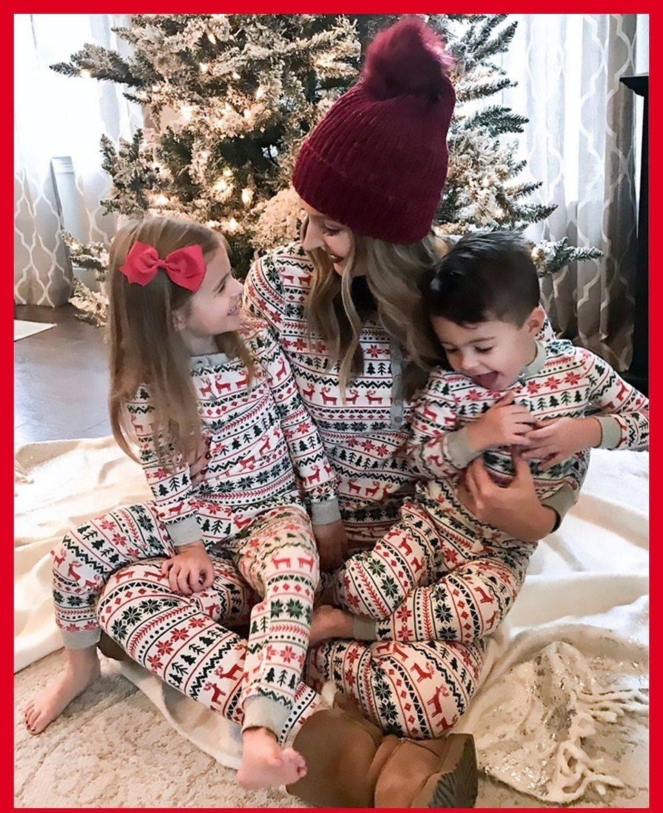 Christmas Pajamas Family Look Matching Cotton Nightwear Sleepwear - MomyMall