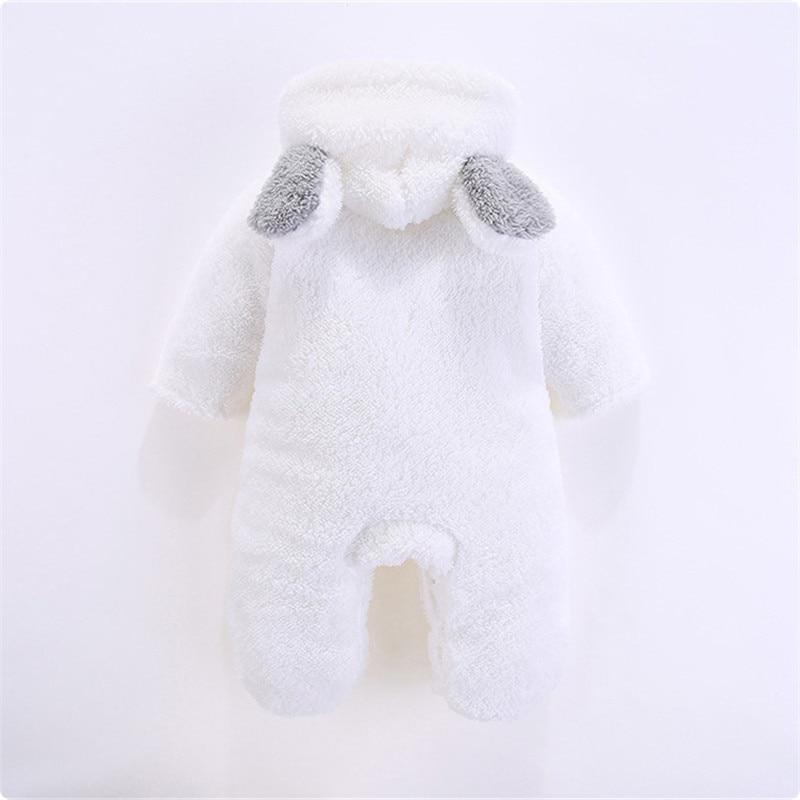 Baby Autumn Winter Cotton Casual Cute Bear Design Jumpsuit Romper - MomyMall