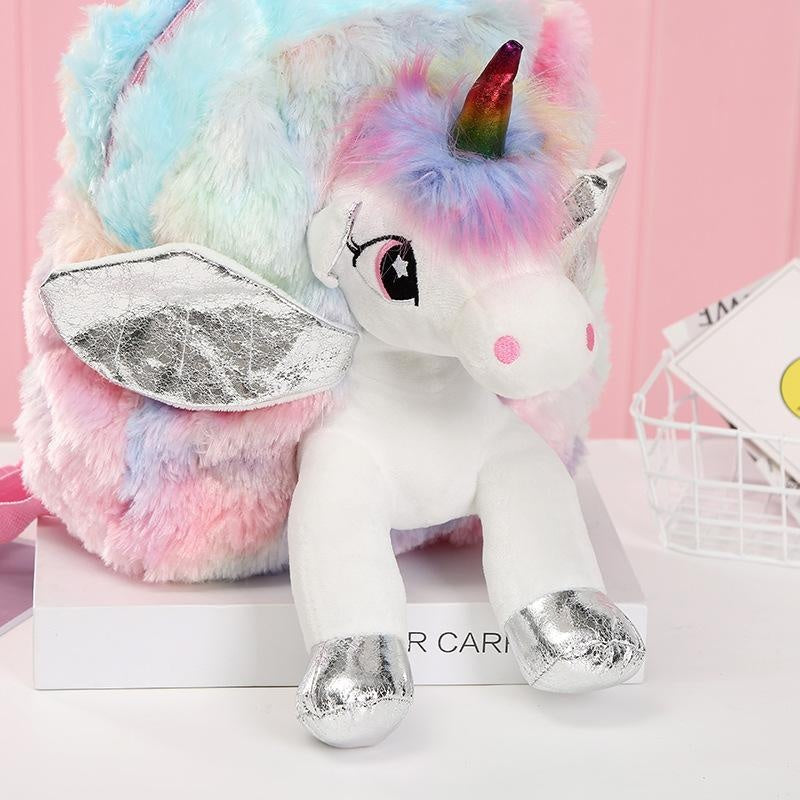 Girl Unicorn Bag 3D Zipper Toy Doll Backpack For Kidergarten - MomyMall