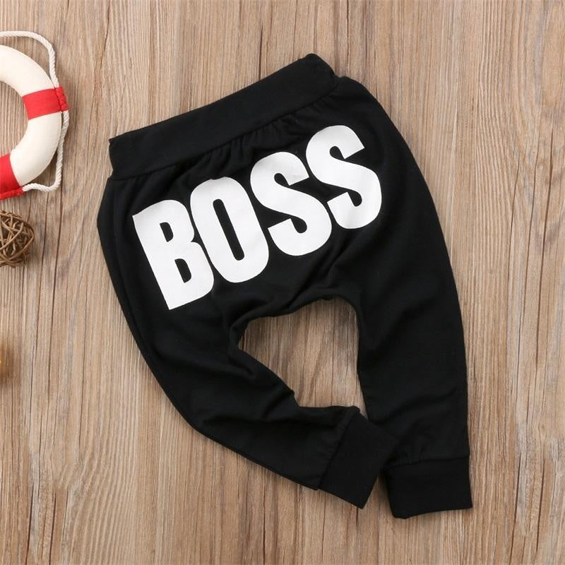 Kids Baby Boys Girls Fashion Letter Pants Trousers