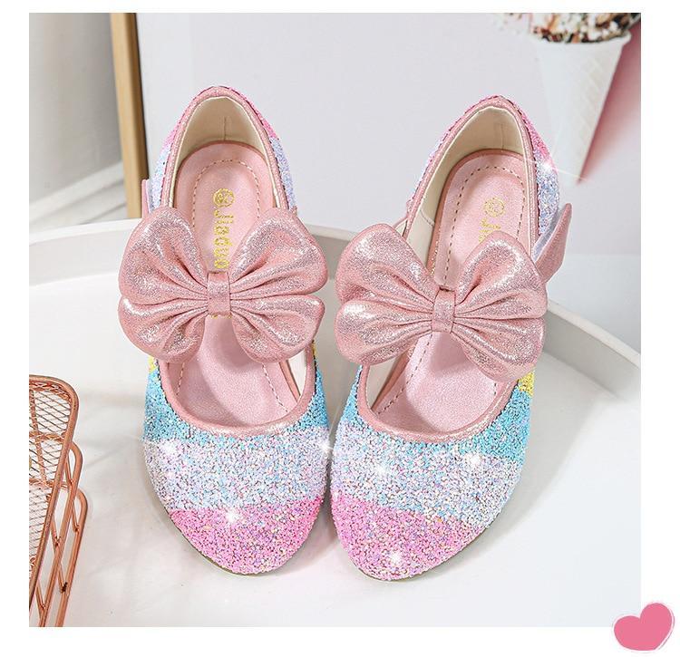 Girls High Heel Princess Crystal Shoes - MomyMall