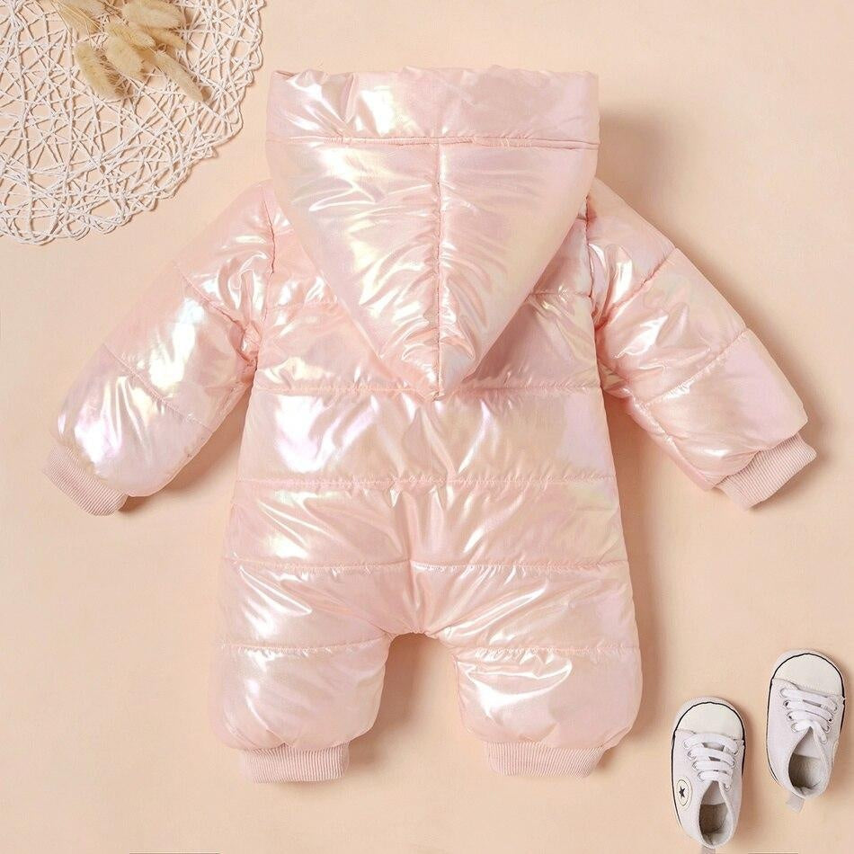 New Autumn and Winter Baby Rompers Stylish Solid Windproof Hooded Colorful Jumpsuit - MomyMall