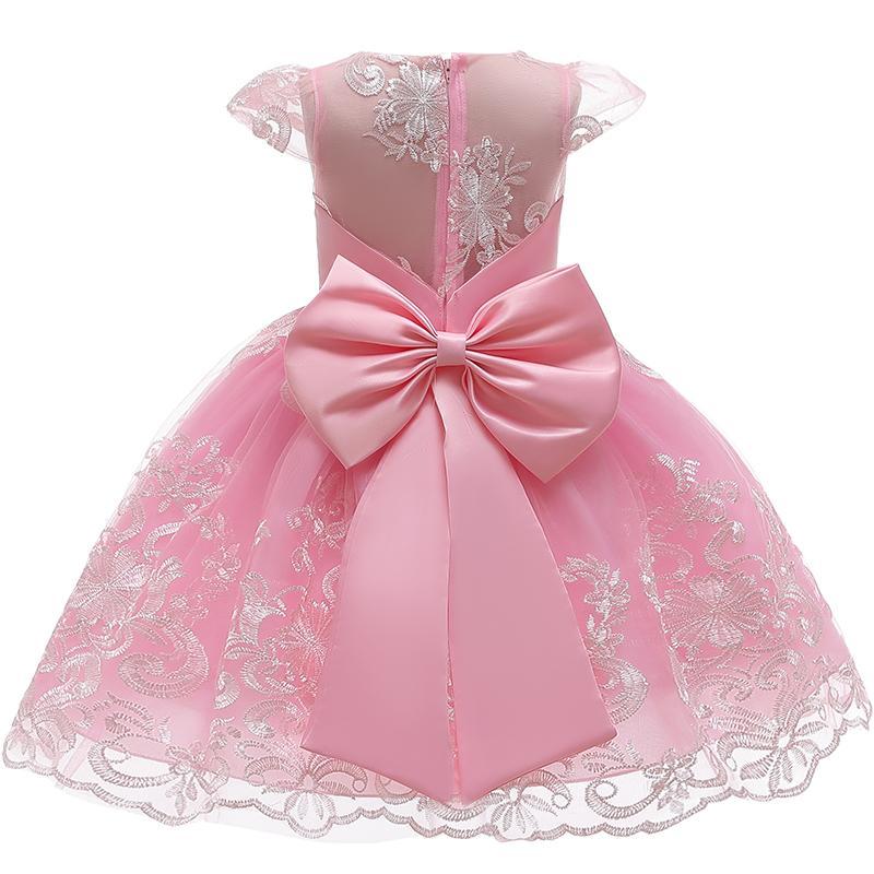 Girl Embroidery Unicorn Big Bow Princess Wedding Party Dresses - MomyMall