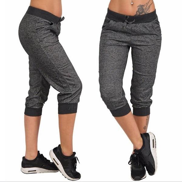 Plus Size Drawstring Waist Crop Joggers