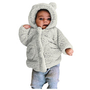 Kids Jacket Winter Warm Fleece Hooded Teddy Bear Coat Outerwear - MomyMall