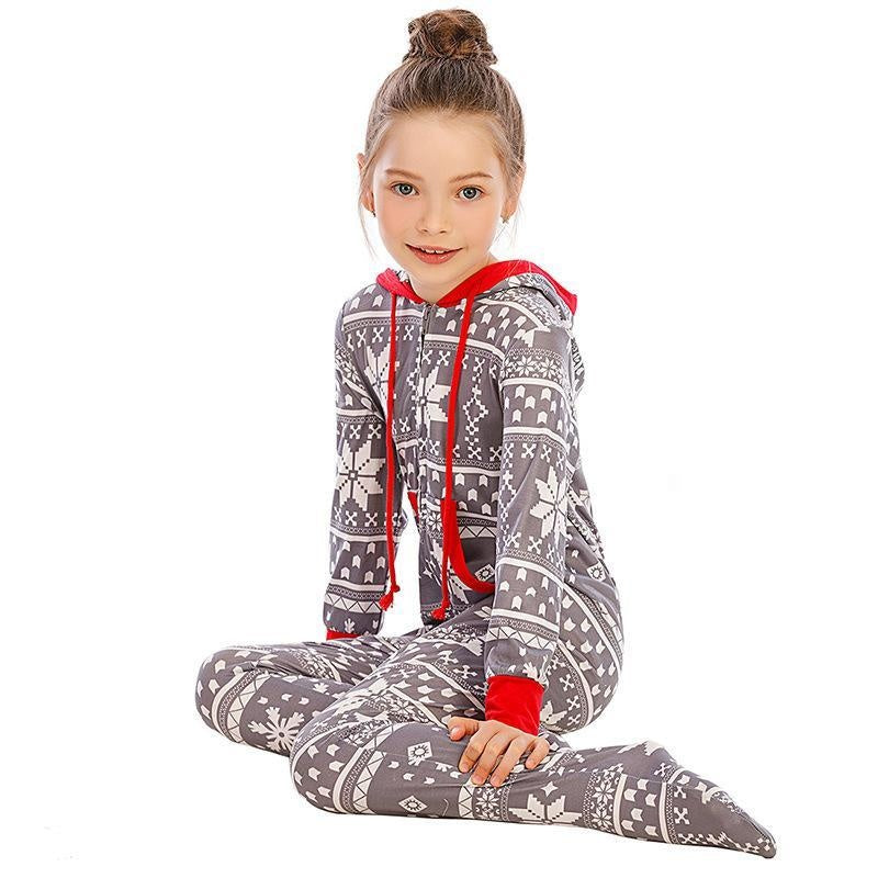 Family Matching Christmas Deer Pajamas Jumpsuits Set Family Look - MomyMall