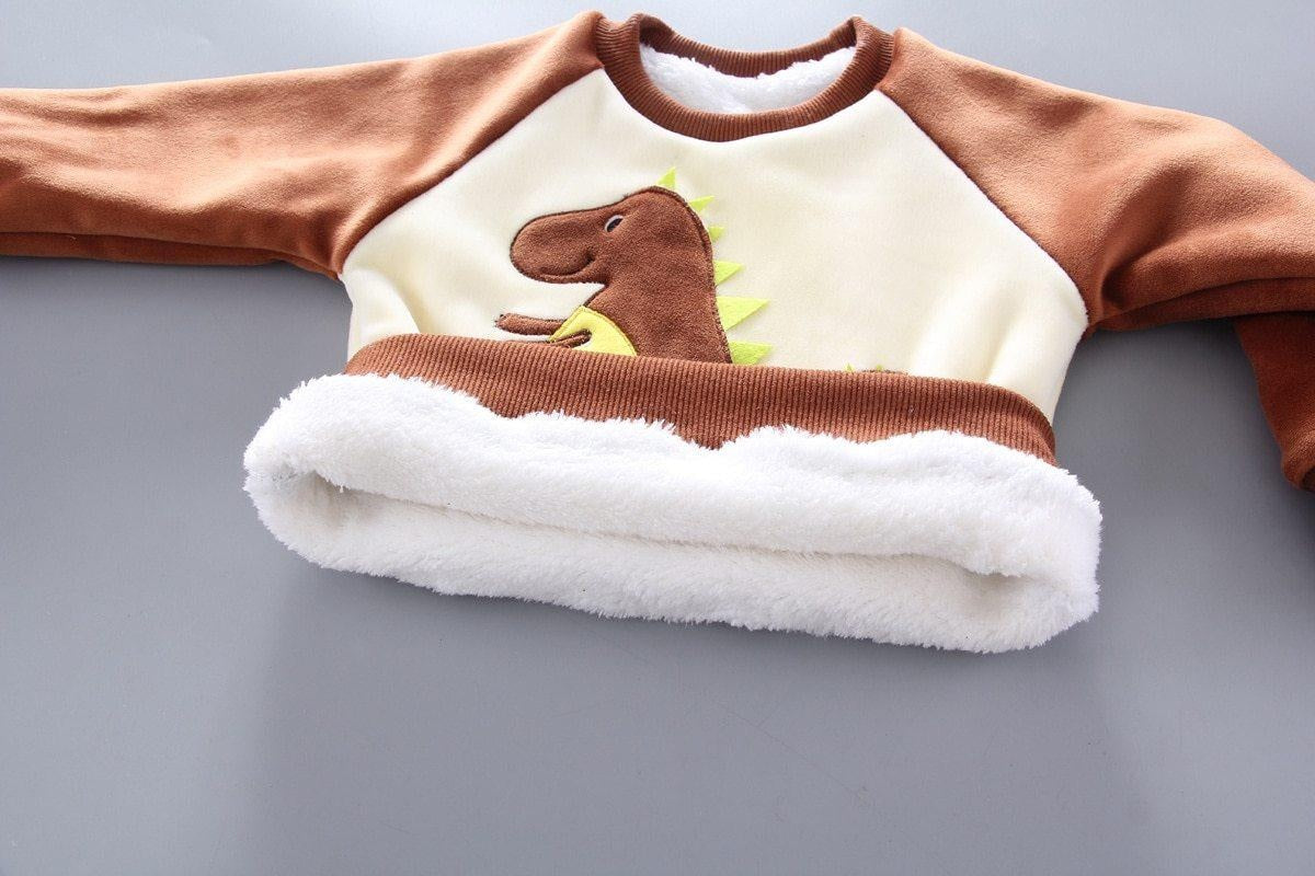 Baby Clothing Sets Casual Winter Cartoon Thick Warm 3Pcs Outfits - MomyMall