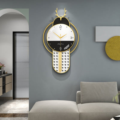 High Quality Home Decor Metal Deer Wall Clock - Fashion Modern Wall Clocks - MomyMall