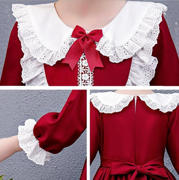 Girls Kids Party Lolita Princess Elegant Christmas Dress 5-12 Years - MomyMall