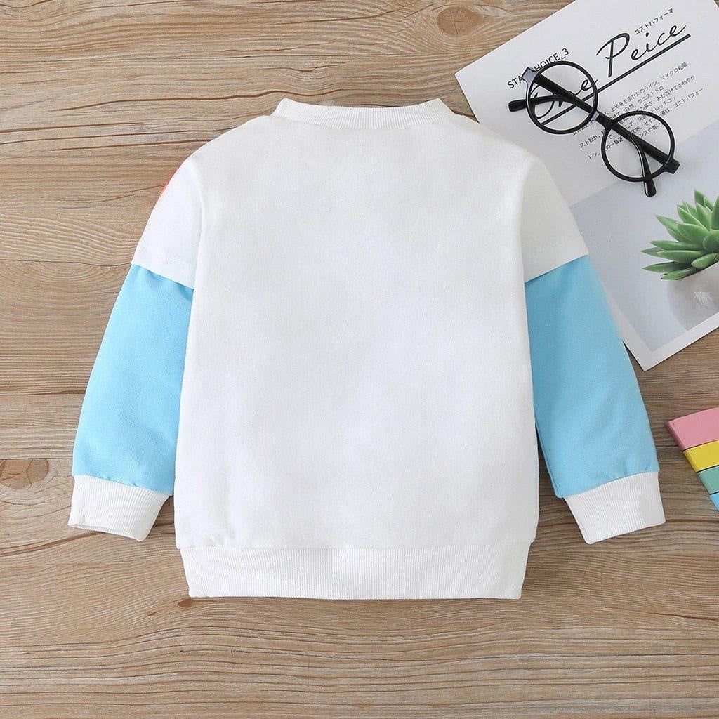 Toddler Kids Boys Girls Sweatshirt Fashion Rainbow Hoodie