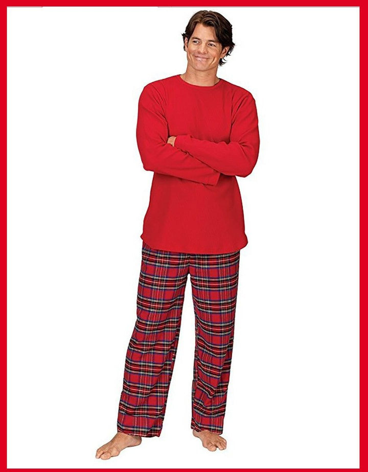 Christmas Family Matching Pajamas Red Nightwear Family Look Outfits - MomyMall
