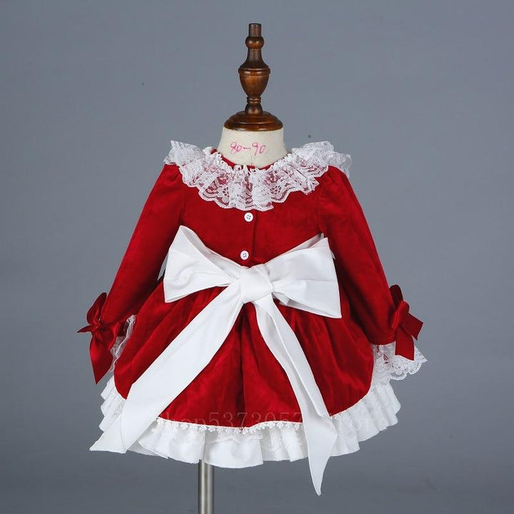Spanish Girl Princess Tutu Dress Lolita Christmas Birthday Costume 1-6 Years - MomyMall