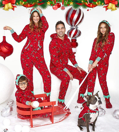 Christmas Family Matching Outfits Father Son Mother Daughter Romper Family Look Jumpsuit Pajamas - MomyMall