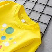 Girl Boy Cotton Cup Pear Dot Print Casual T-shirt Tops 2-6 Years - MomyMall