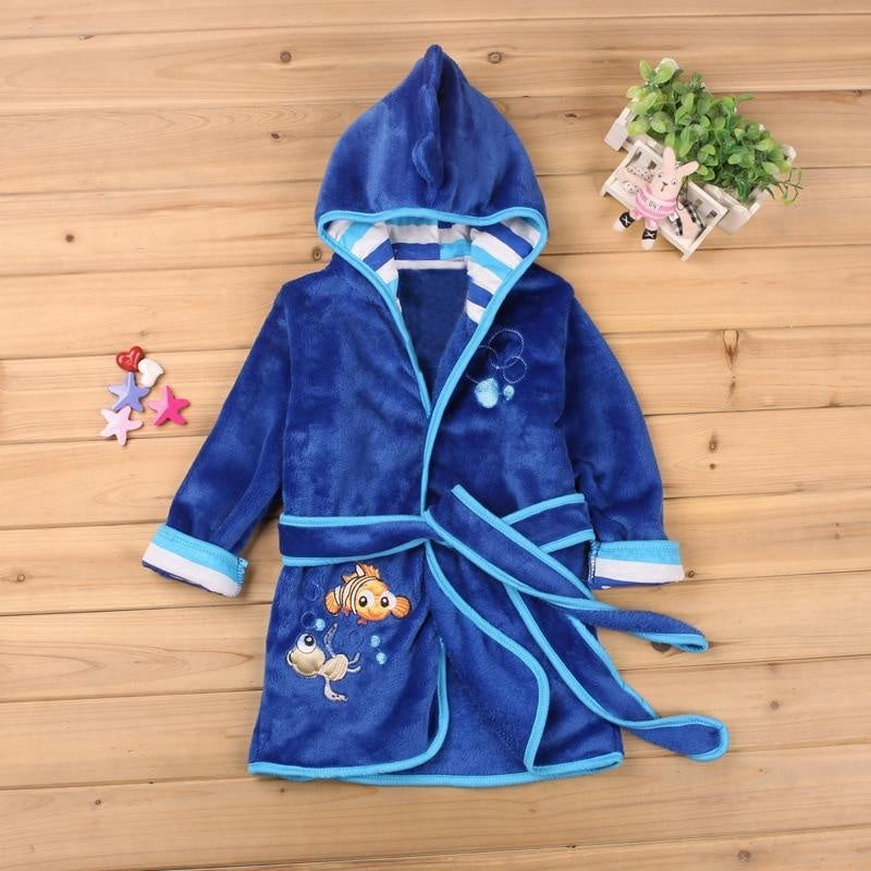 Winter Boy Girl Cartoon Robe Bathrobe Sleepwear Pajamas - MomyMall