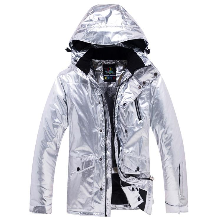 Plus Size Shiny Ski Jacket With Hood