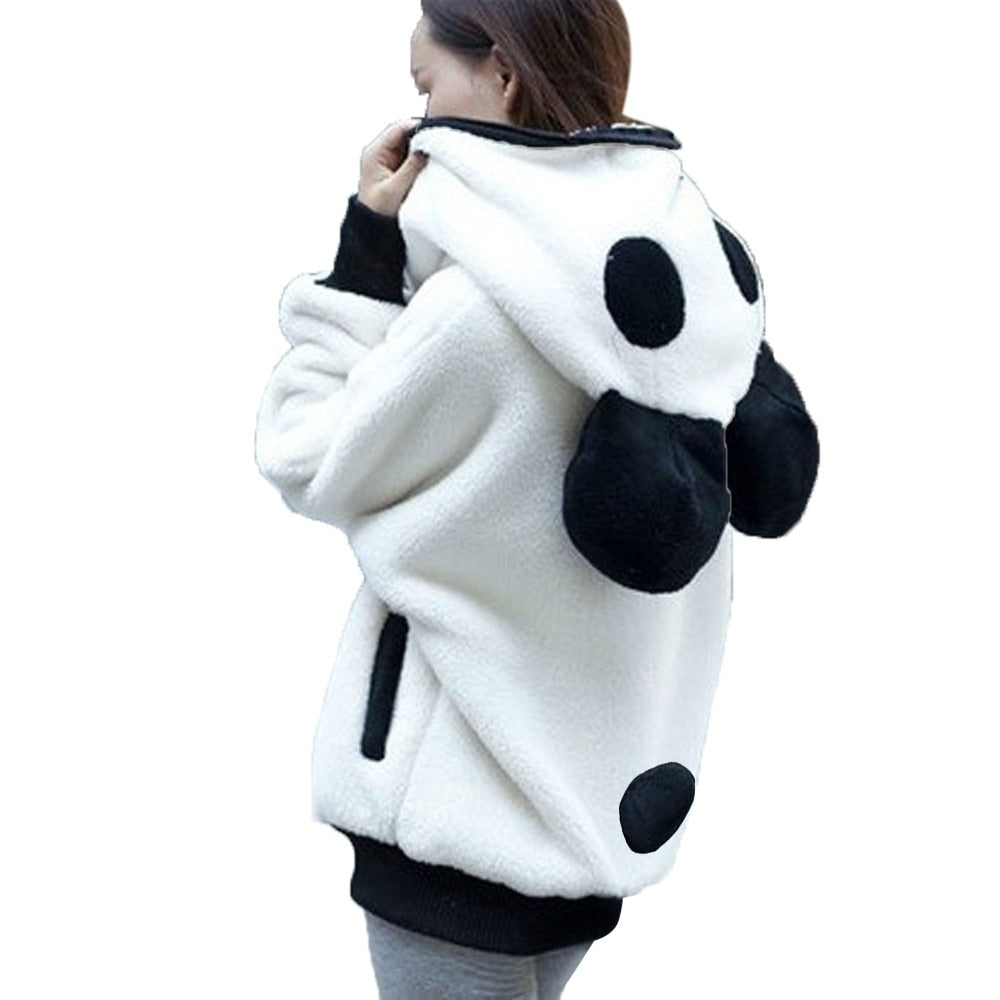 kawaii Hoodies Women fur Coat