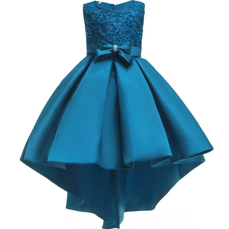 Little Girls Beading Birthday Prom Party Dresses - MomyMall Teal / 3T - 4T