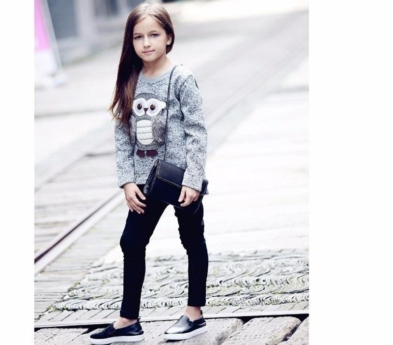 Girl Winter Cute Sweater Cartoon Cute Owl Sweater 6-14 Years - MomyMall