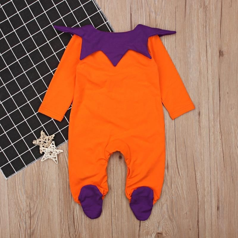 Baby Boy Girls Halloween Rompers Cotton Pumpkin Jumpsuits Outfit 3-24M