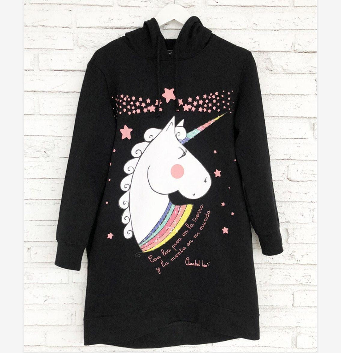 Mutter-Tochter-Sweatshirt mit Einhorn-Aufdruck, passende Familienoberteile