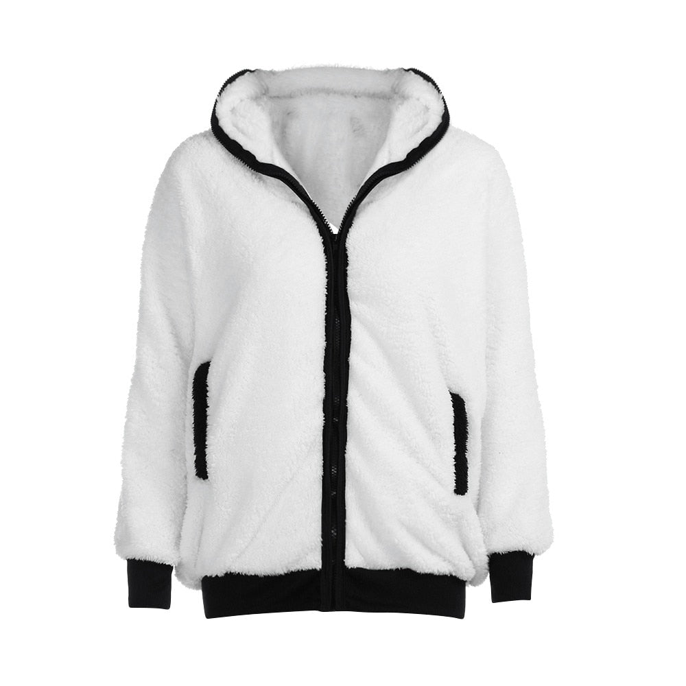 Kawaii Hoodies Damen Pelzmantel