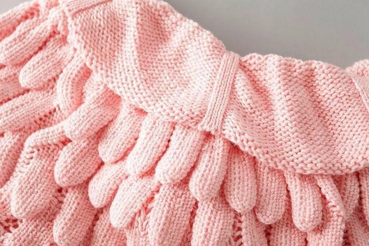Girl Cardigan Autumn Knitting Wool Bat Sleeve Sweater 2-6Y - MomyMall
