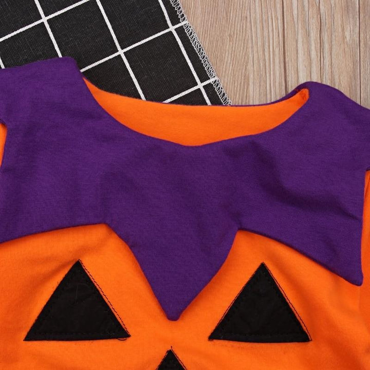 Baby Boy Girls Halloween Rompers Cotton Pumpkin Jumpsuits Outfit 3-24M