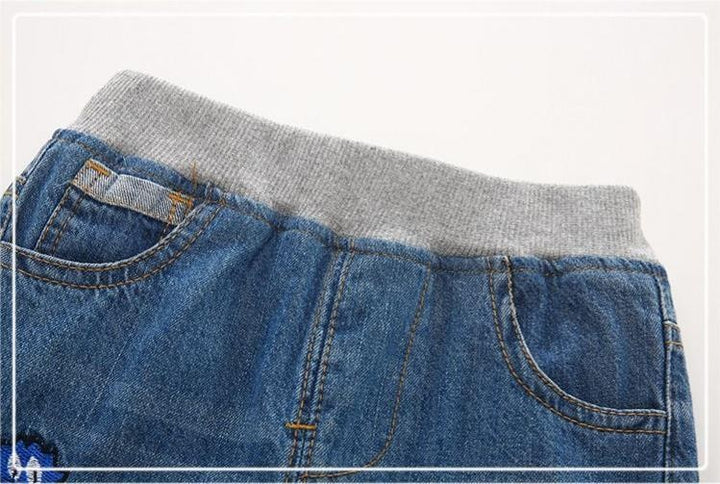 Kids Boys Trousers Jeans Spring Autumn Fashion Denim Pants 2-6 Years - MomyMall