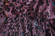 Girl Autumn Dress Fashion Leopard Printed Long Sleeved Dresses 2-12 Years - MomyMall