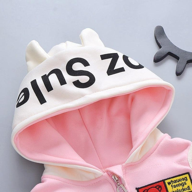 Toddler Kids Girl Warm Clothes Infant Tops+Bottoms+Vest 3Pcs Sports Suit