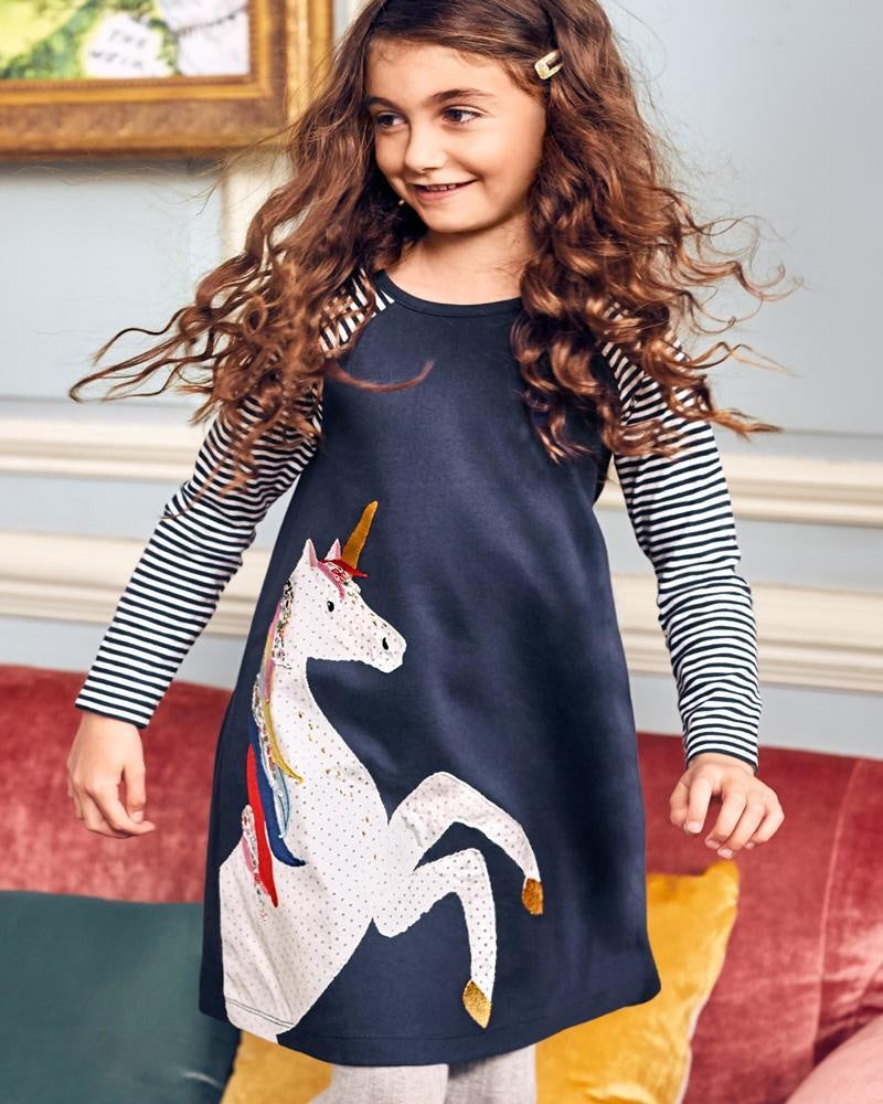 Baby Girl Dress Long Sleeve Shirt Casual Autumn Dresses 1-7Y - MomyMall