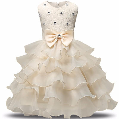 Toddler Ruffles Lace Party Wedding Dresses