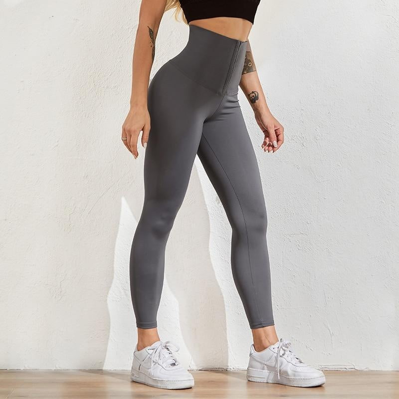 Leggings corset de fitness sans couture taille haute