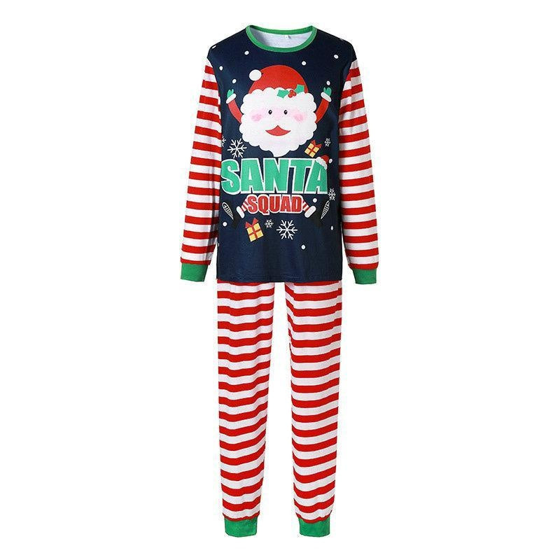 Family Matching Dad Mom Kid Christmas Santa Outfits Sleepwear Pajamas