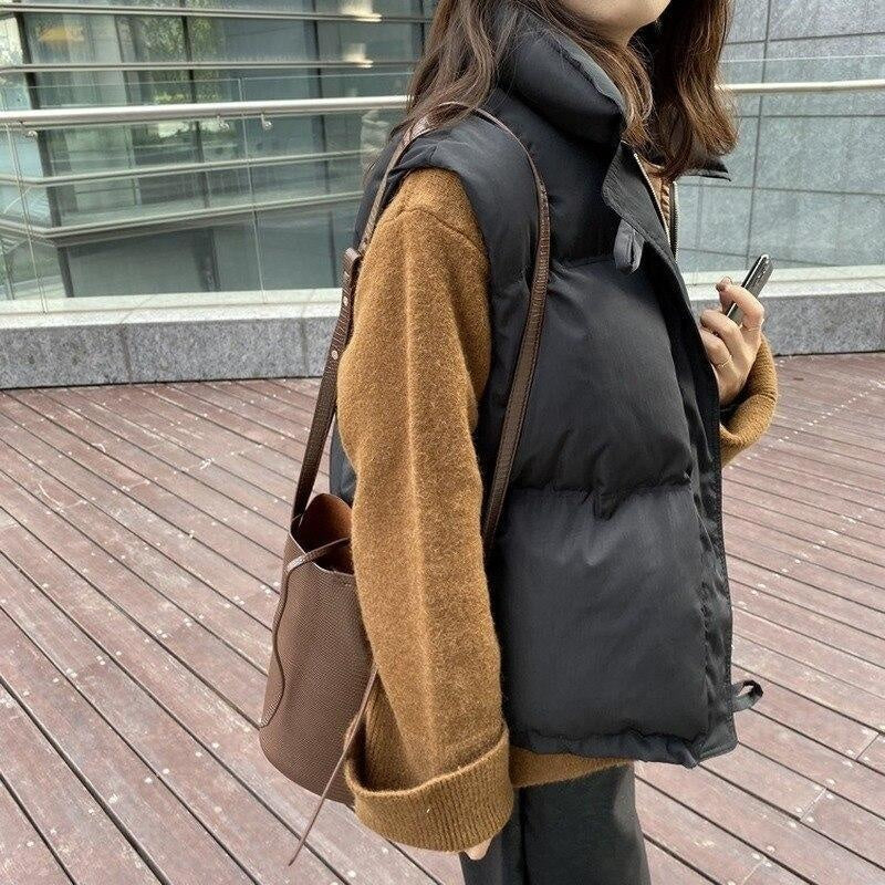 Oversized Zip Up Puffer Vest