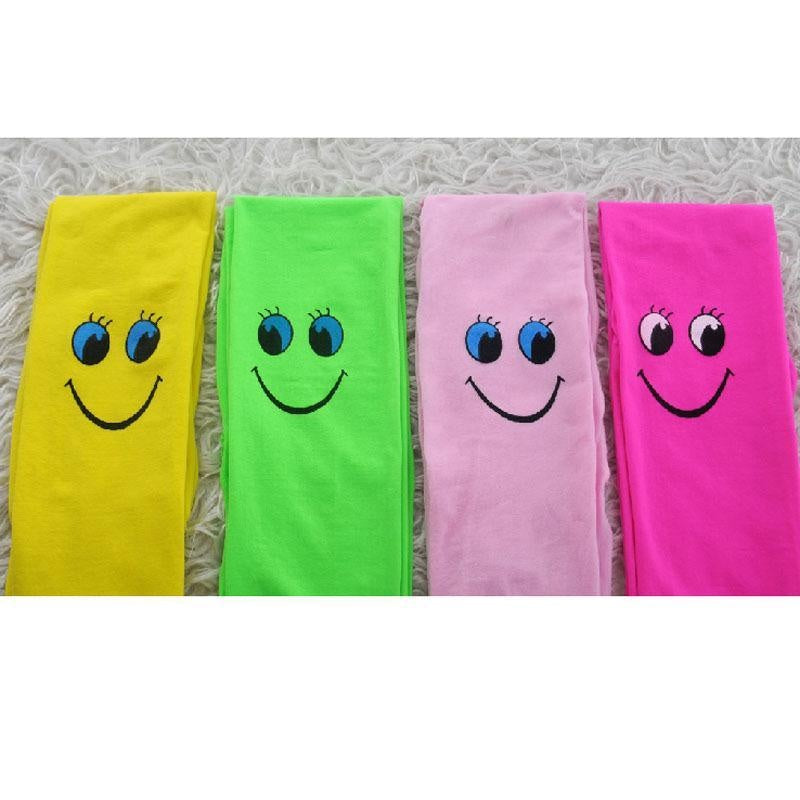 Kids Girls Cartoon Smiley Sock Dance Tights Pantyhose Stocking - MomyMall