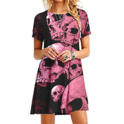 Halloween 3D Creative Print Skull Pattern Dress - MomyMall 10 / S