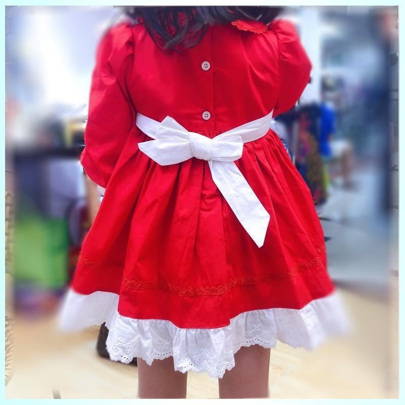 Toddler Kids Baby Girl Peter Pan Collar Lolita Little Girl Dresses 1-7 Years - MomyMall