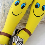 Kids Girls Cartoon Smiley Sock Dance Tights Pantyhose Stocking - MomyMall