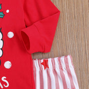 Kid Christmas Pajamas Set Santa Claus Long Sleeve Pullovers Pajamas - MomyMall