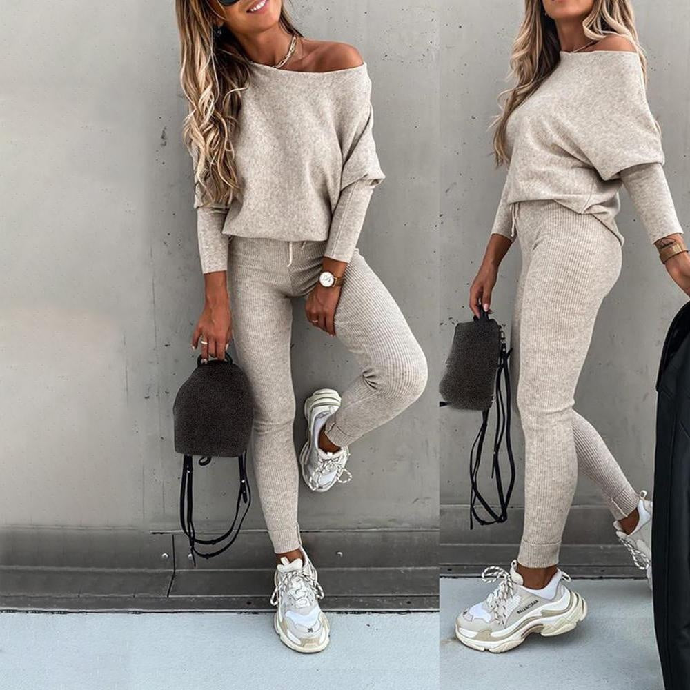 Long Sleeve Rib Knit Basic Co-Ord