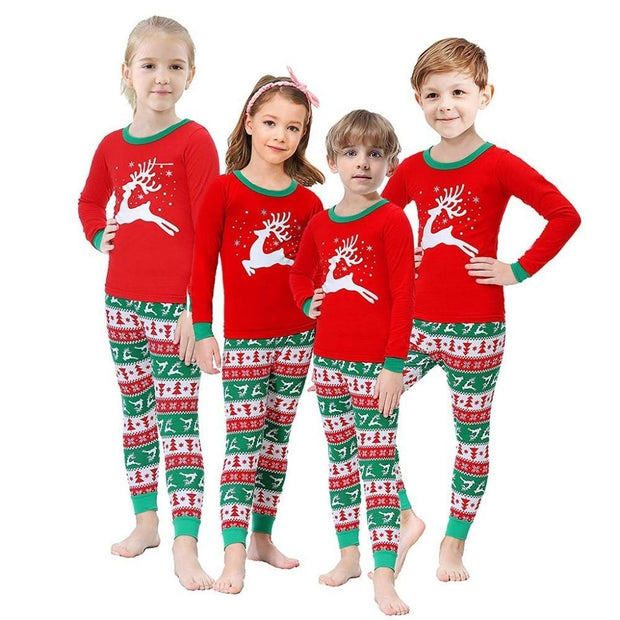 Family Matching Christmas Pajamas Adult Kids Girls Boy Sleepwear Nightwear Outfits