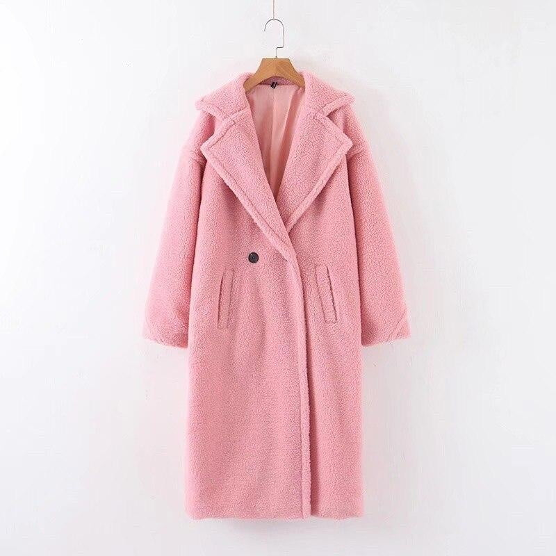 Oversized Long Faux Fur Teddy Coat