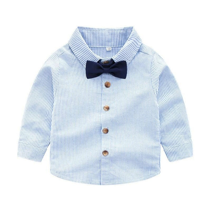 Baby Boys Set Toddler Gentleman Suit Baptism Bowtie Suspender Outfits 2 Pcs - MomyMall