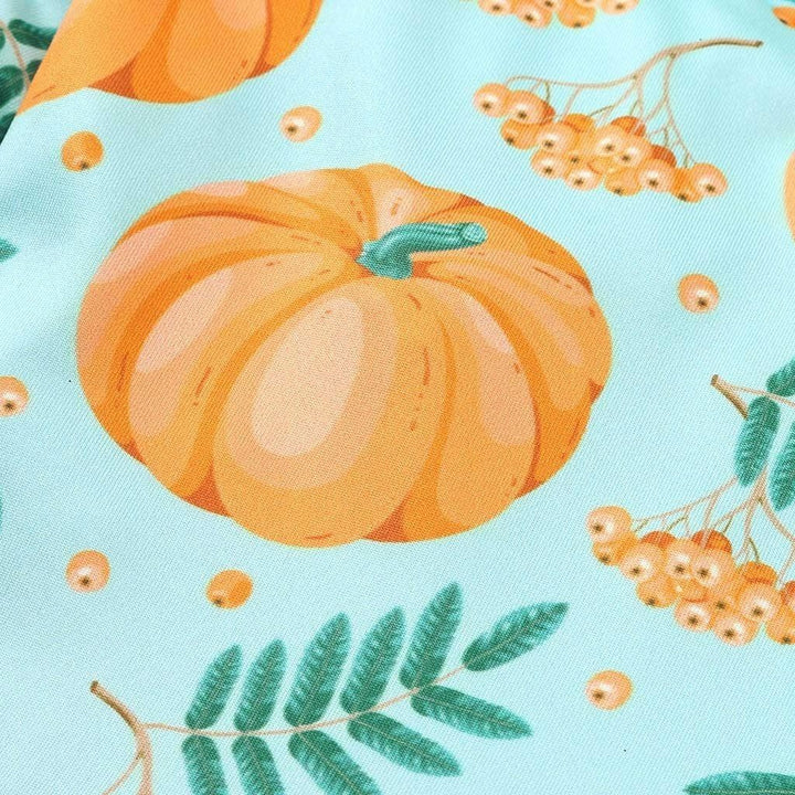 Toddler Girls Halloween Pumpkin Printed Mesh Tutu Dress - MomyMall