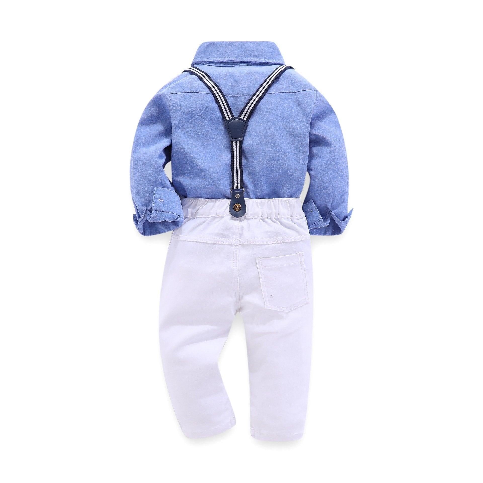 Boy Clothing Gentleman Straps Costume 2 Pcs Suits - MomyMall