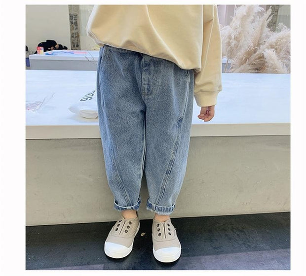 Baby Girls Jeans Autumn Trousers Fashion Denim Pants 2-8 Years - MomyMall