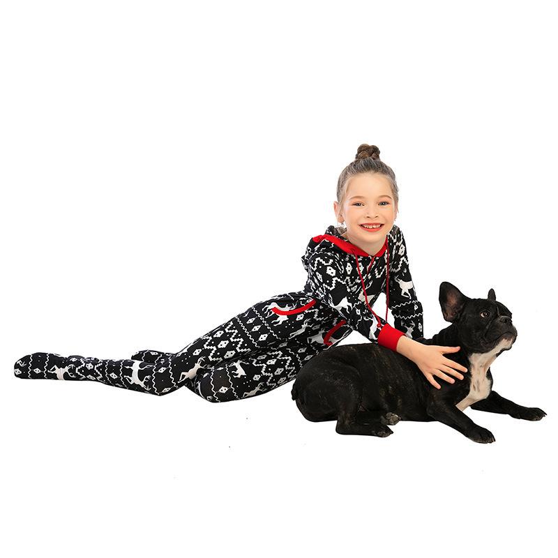 Family Matching Christmas Deer Pajamas Jumpsuits Set Family Look - MomyMall